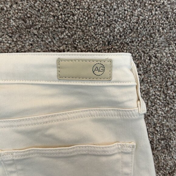 AG Women's Farrah Ankle Seamless Skinny Jeans Size 26 R Ivory Mid Rise EUC - Picture 9 of 16